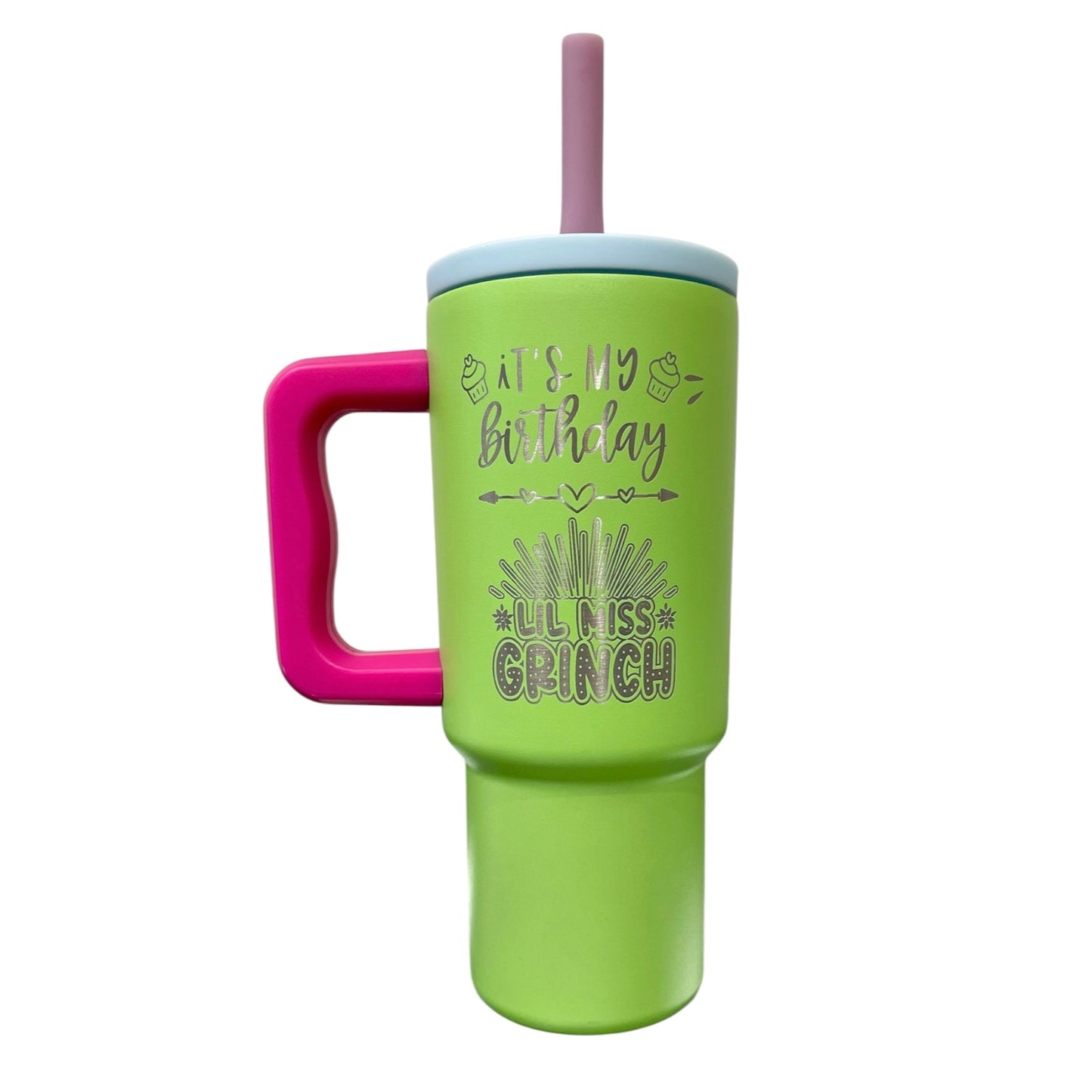 24oz Stainless Steel Tumbler with Silicone Straw