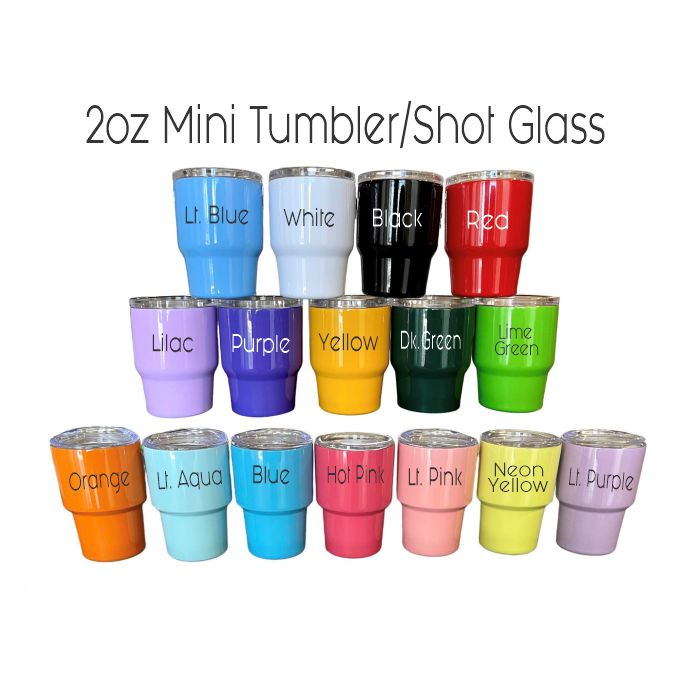 2oz Stainless Steel Mini Tumbler Shot Glass
