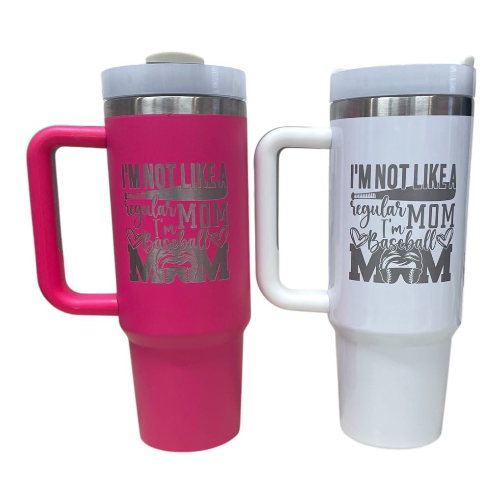 30oz Stainless Steel Tumbler with Handle, Personalized Large Insulated –  Wild About Me