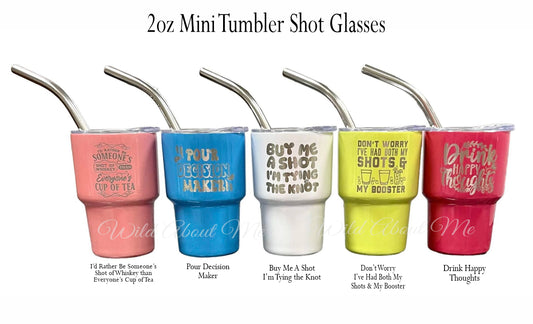 Stainless 2oz Steel Mini Tumbler Shot Glass
