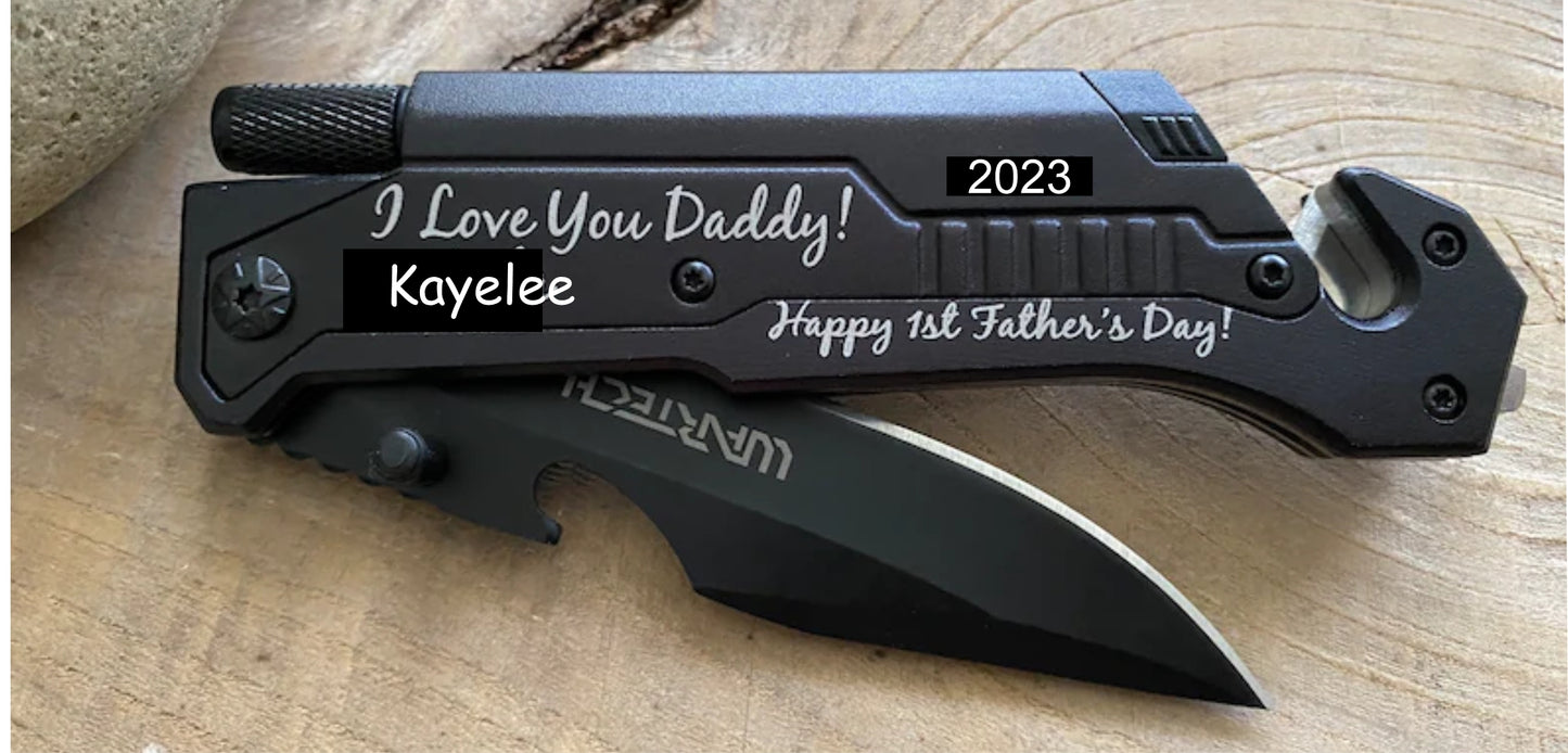 New black knives. Wholesale 19.50 with engraving one location