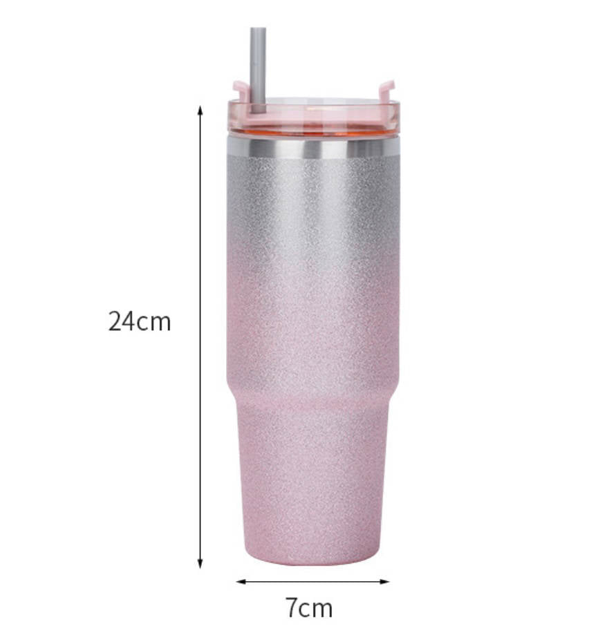 30oz Stainless Steel Glitter Tumbler