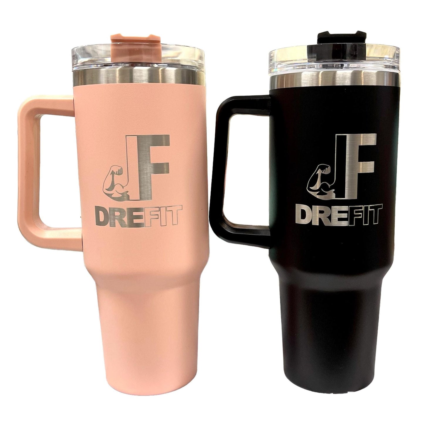 30oz Stainless Steel Tumbler with Handle, Personalized Large Insulated Tumbler