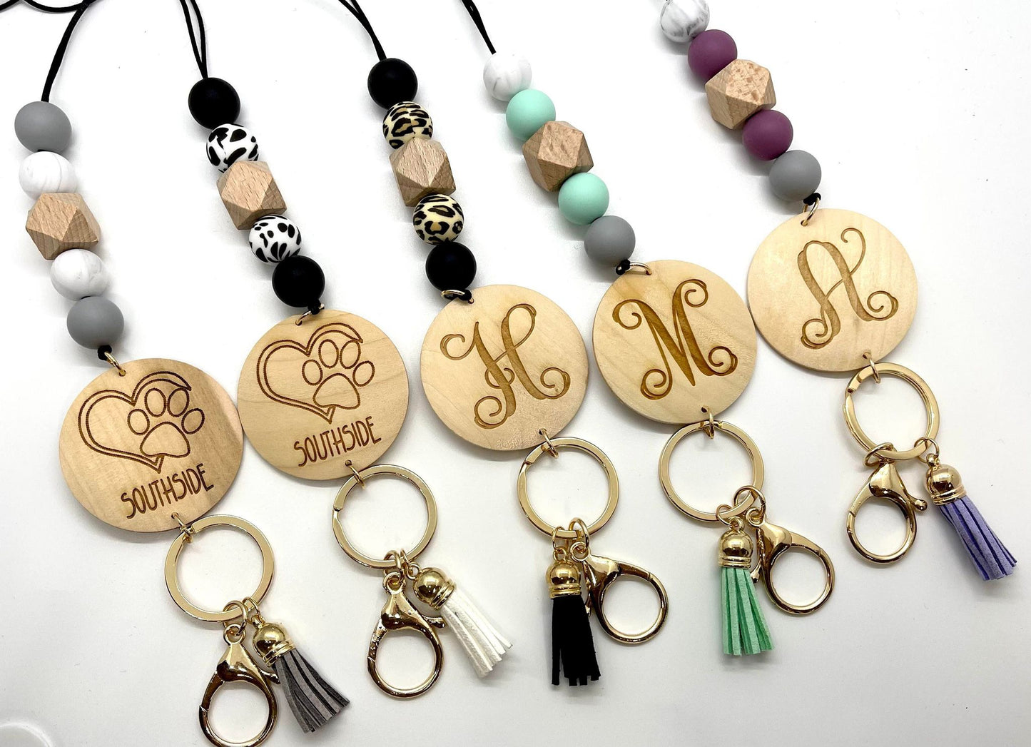 Monogram Beaded Lanyard