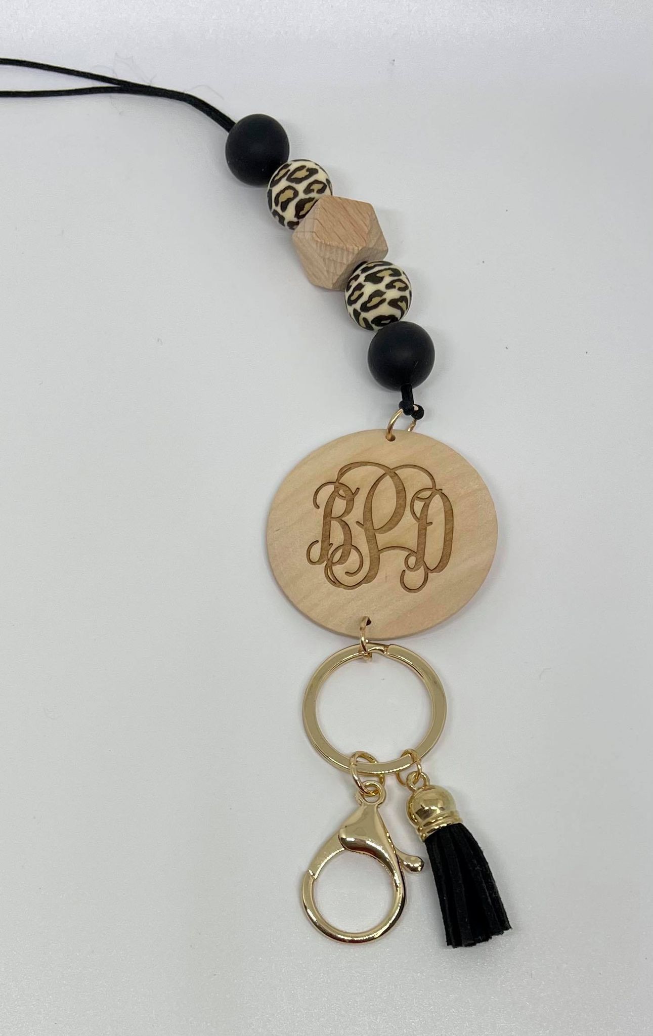 Monogram Beaded Lanyard