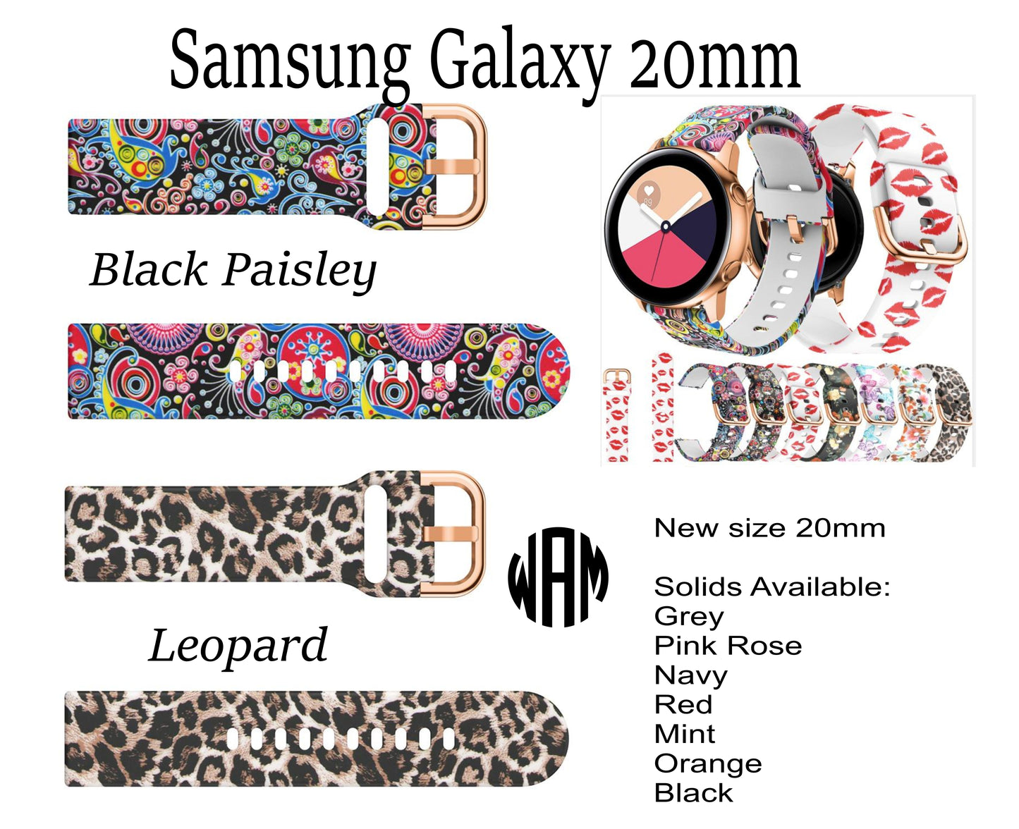 Printed Silicone Samsung Galaxy Watch Bands