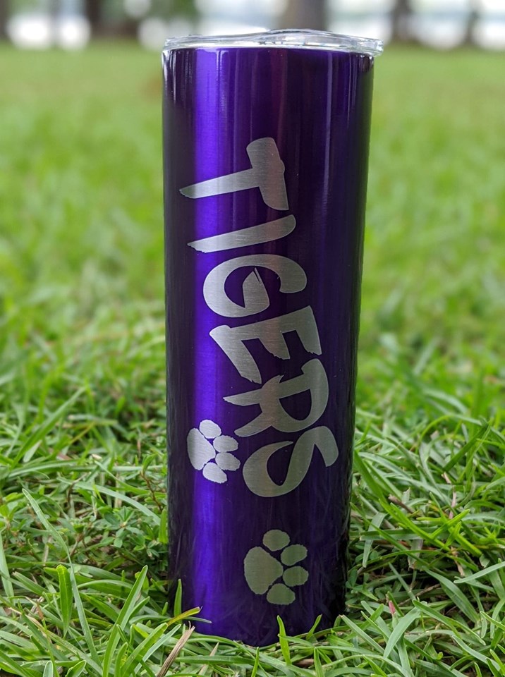 20oz Solid Color Skinny Tumbler with Straw