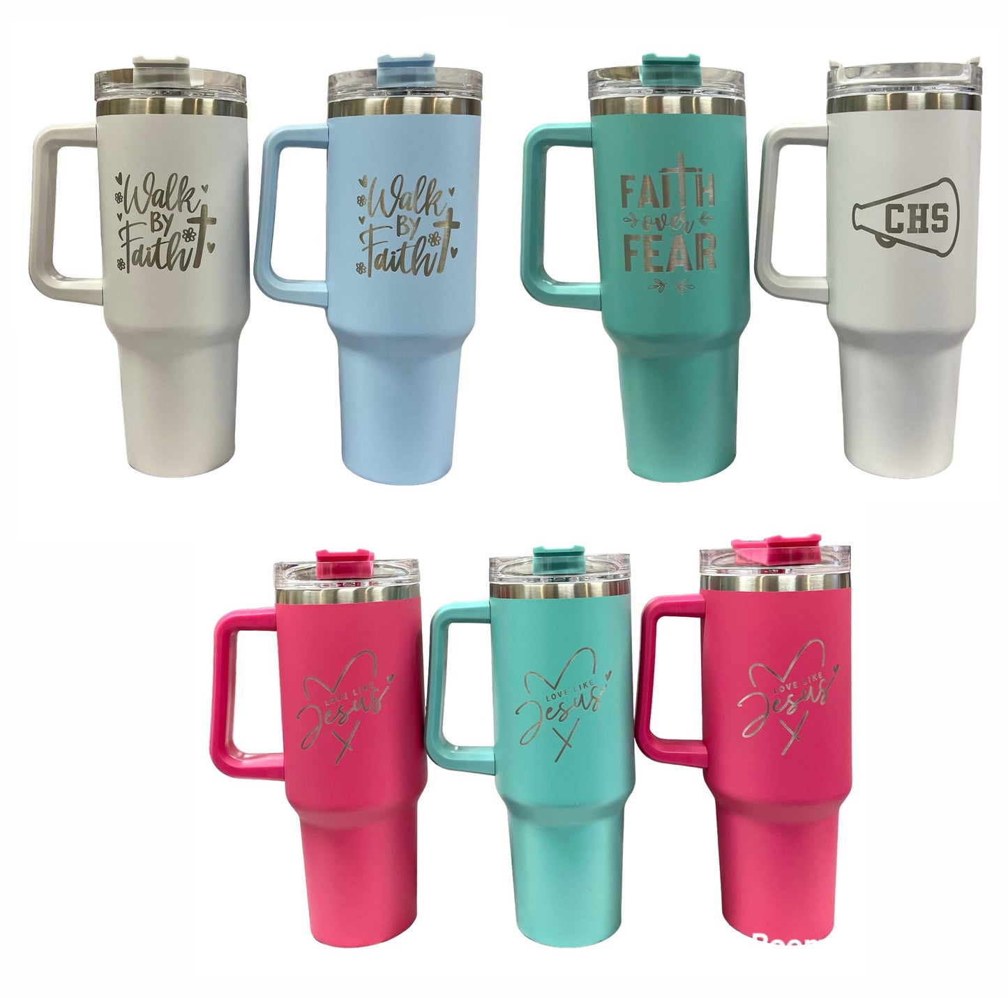 40oz Stainless Steel Generation 1 Tumbler with Handle, Personalized Large Insulated Tumbler