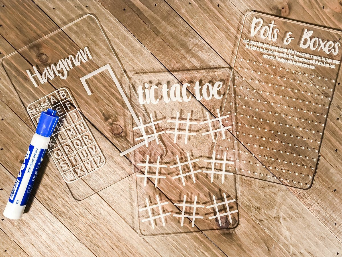 3 Pack Dry Erase Game Boards