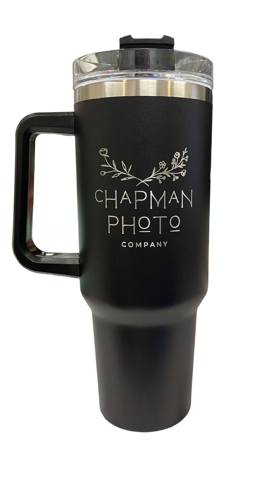 30oz Stainless Steel Tumbler with Handle, Personalized Large Insulated Tumbler