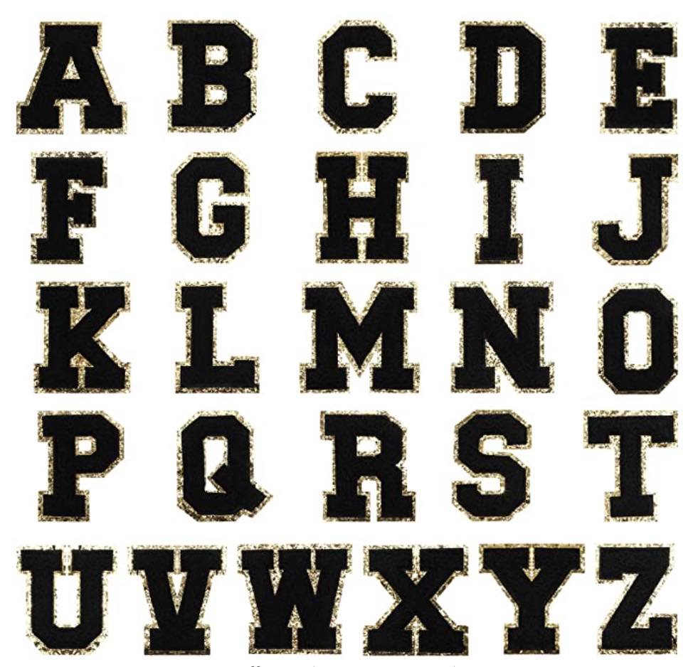 Chenille Letters 3.2 inch Pink, Purple, Mint, Yellow