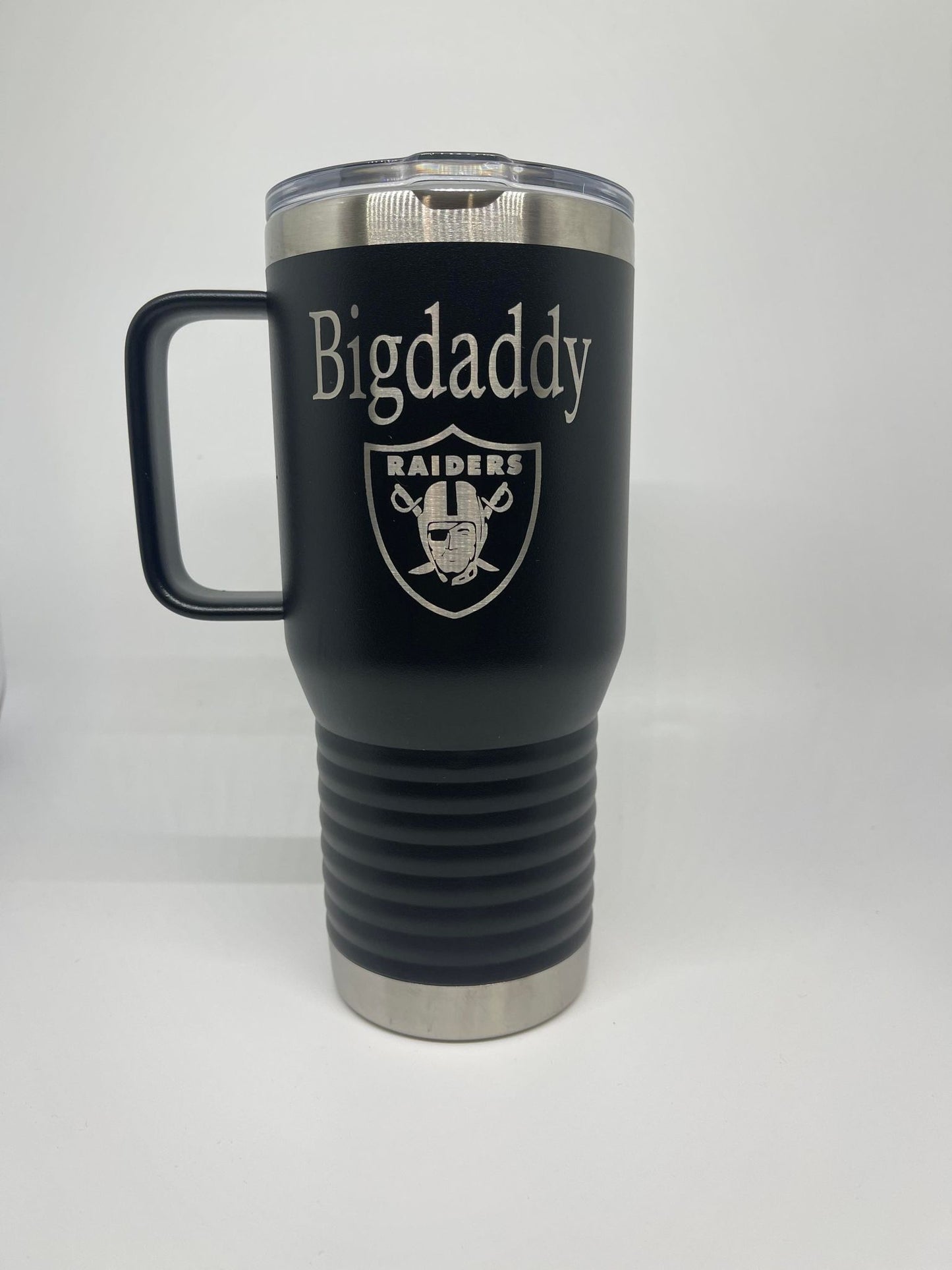 Travel Mug with Handle & Sliding Lid, Personalized 20 oz. Vacuum Insulated
