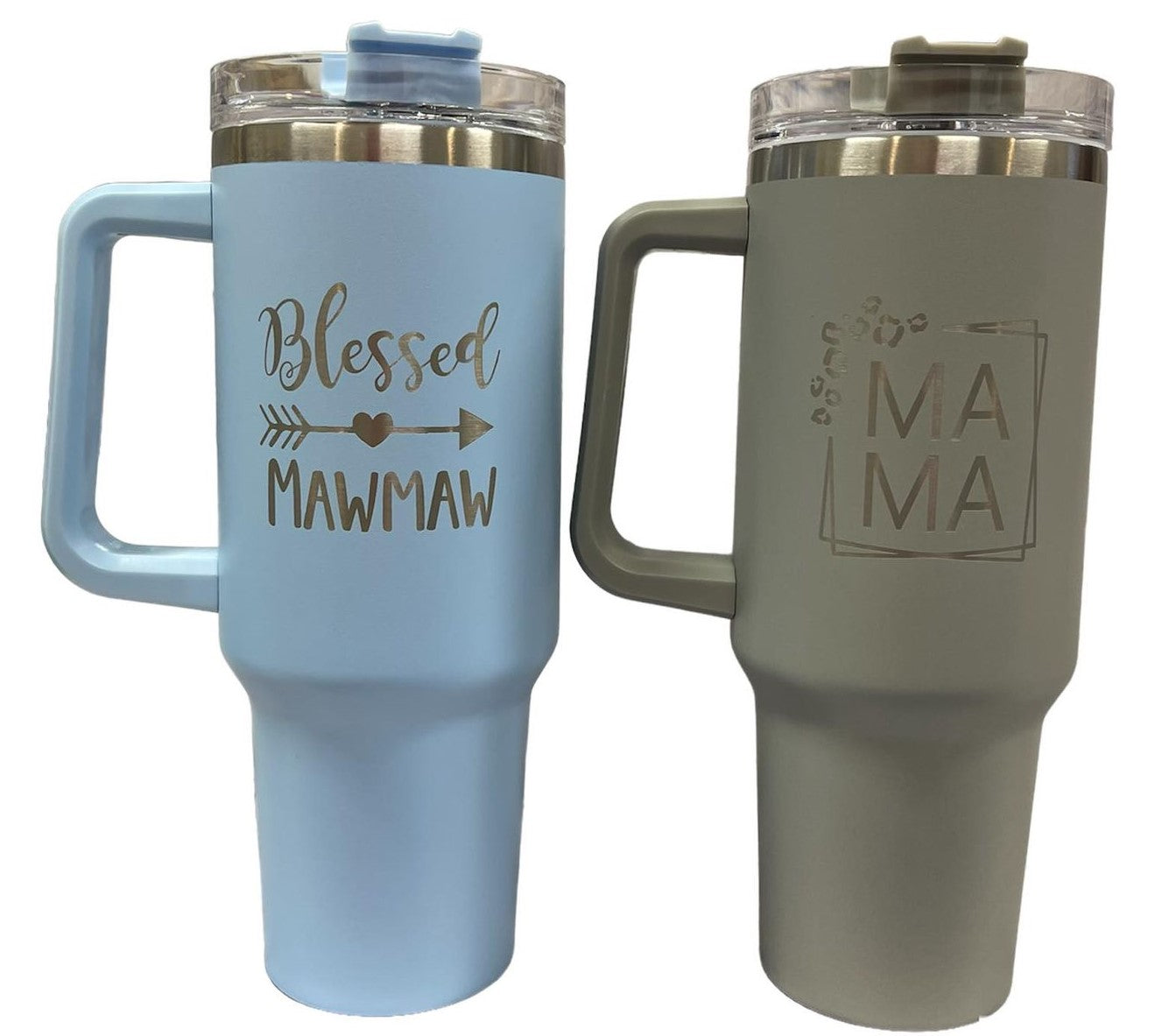 40oz Stainless Steel Generation 1 Tumbler with Handle, Personalized Large Insulated Tumbler