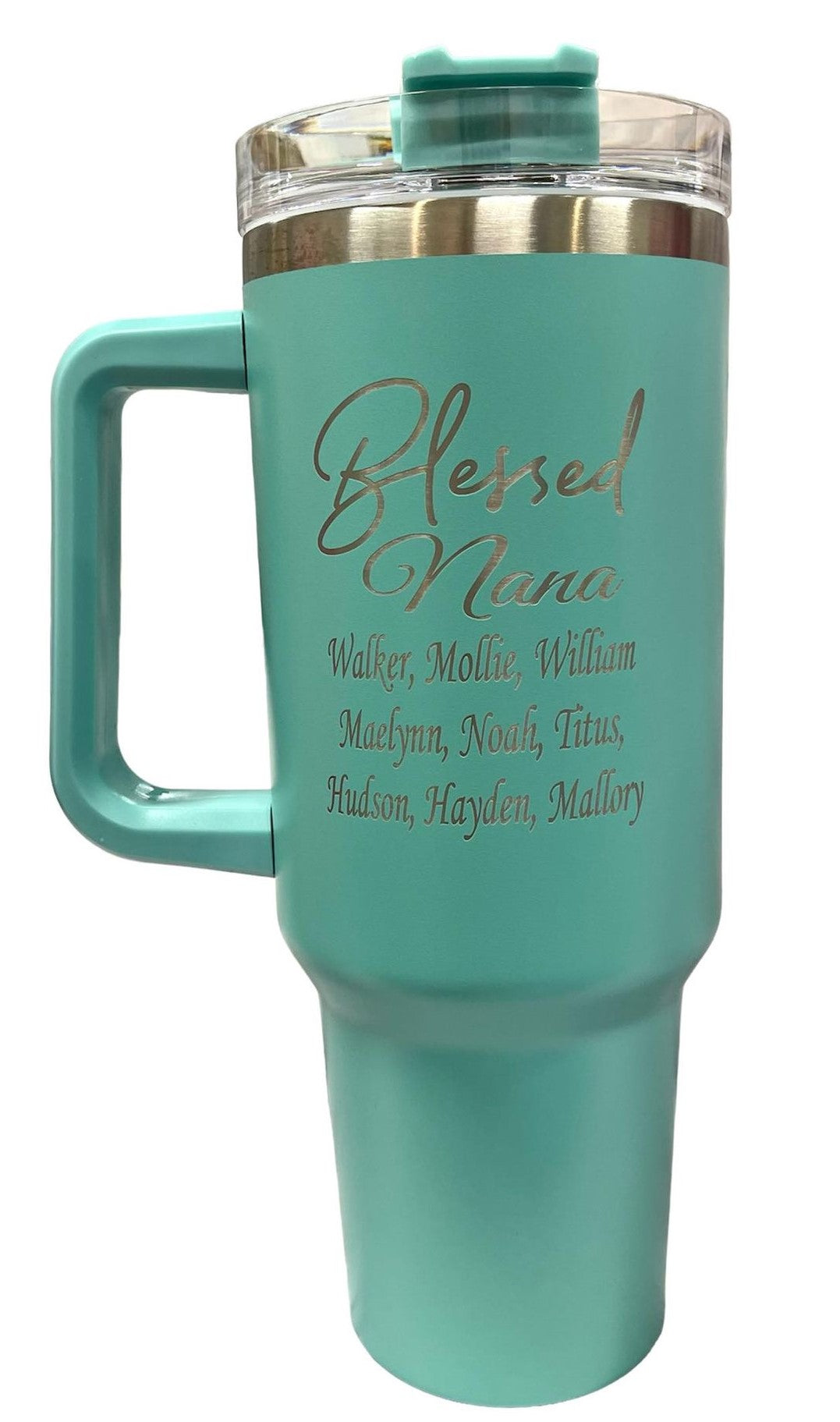 40oz Stainless Steel Generation 1 Tumbler with Handle, Personalized Large Insulated Tumbler