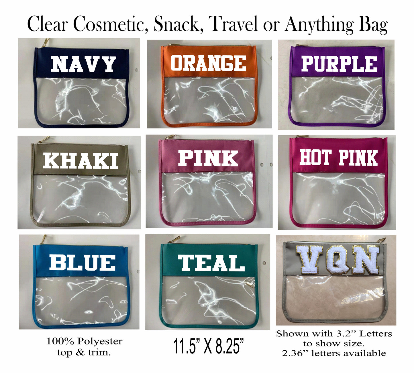 Clear Cosmetic bags