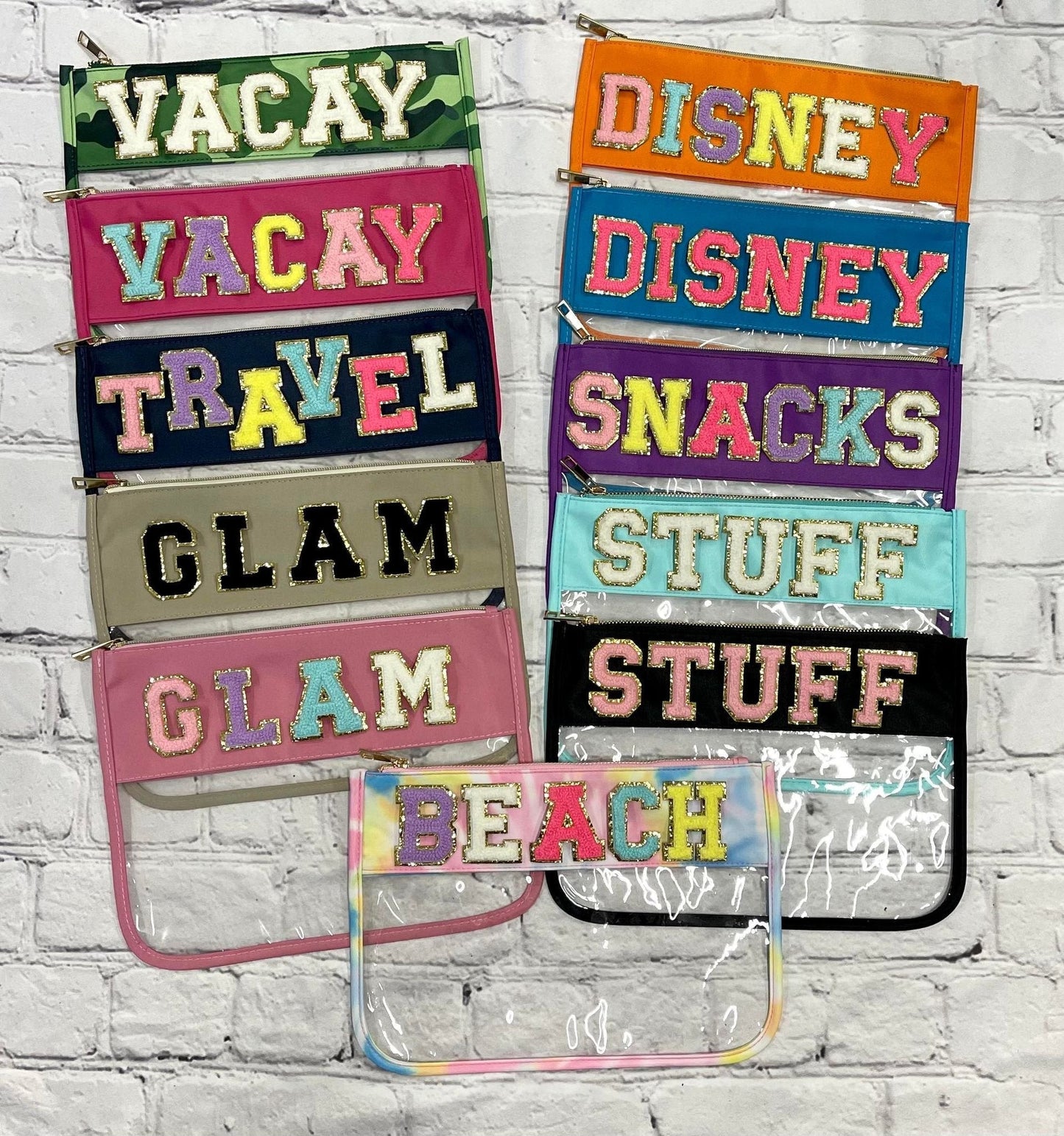 Chenille Letters 2.16 inch DIY Self Adhesive, Peel & Stick, Hot Pink