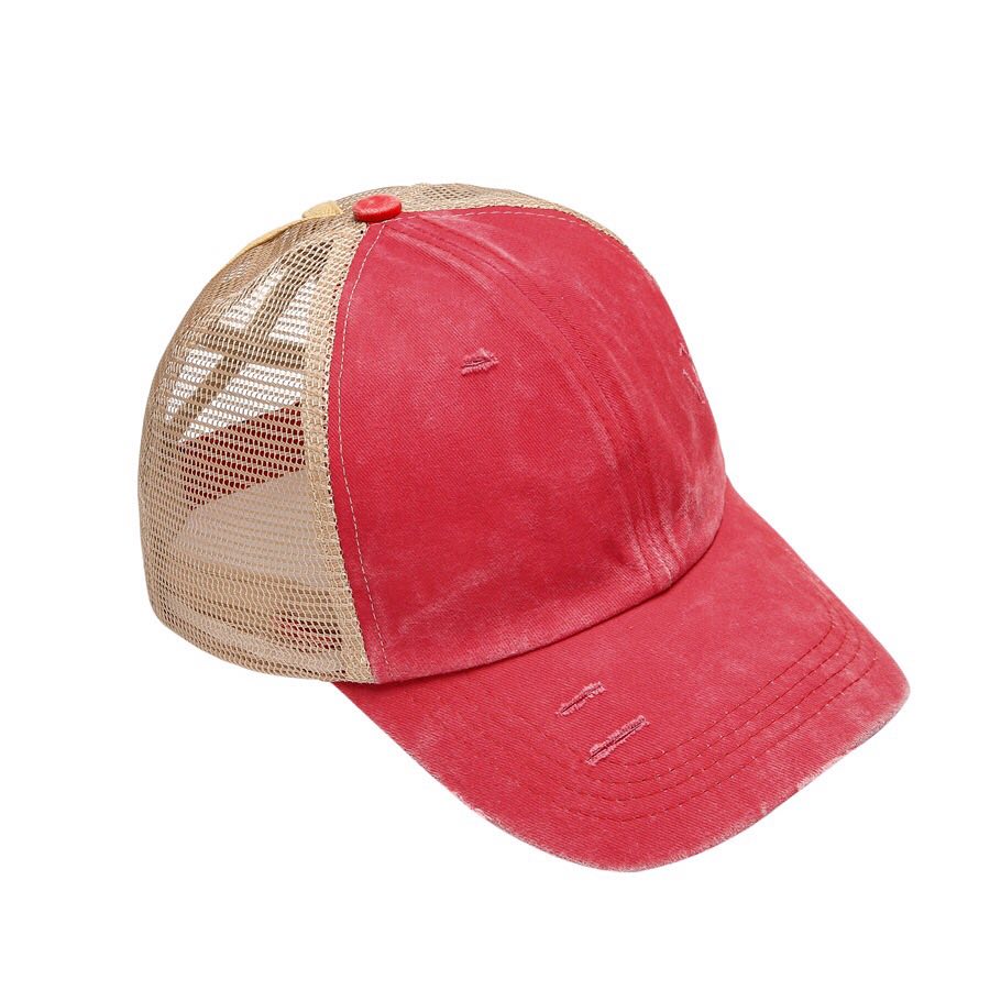 CRISS CROSS DISTRESSED VINTAGE TRUCKER HATS WASHED CANVAS LEOPARD LADIES CAPS