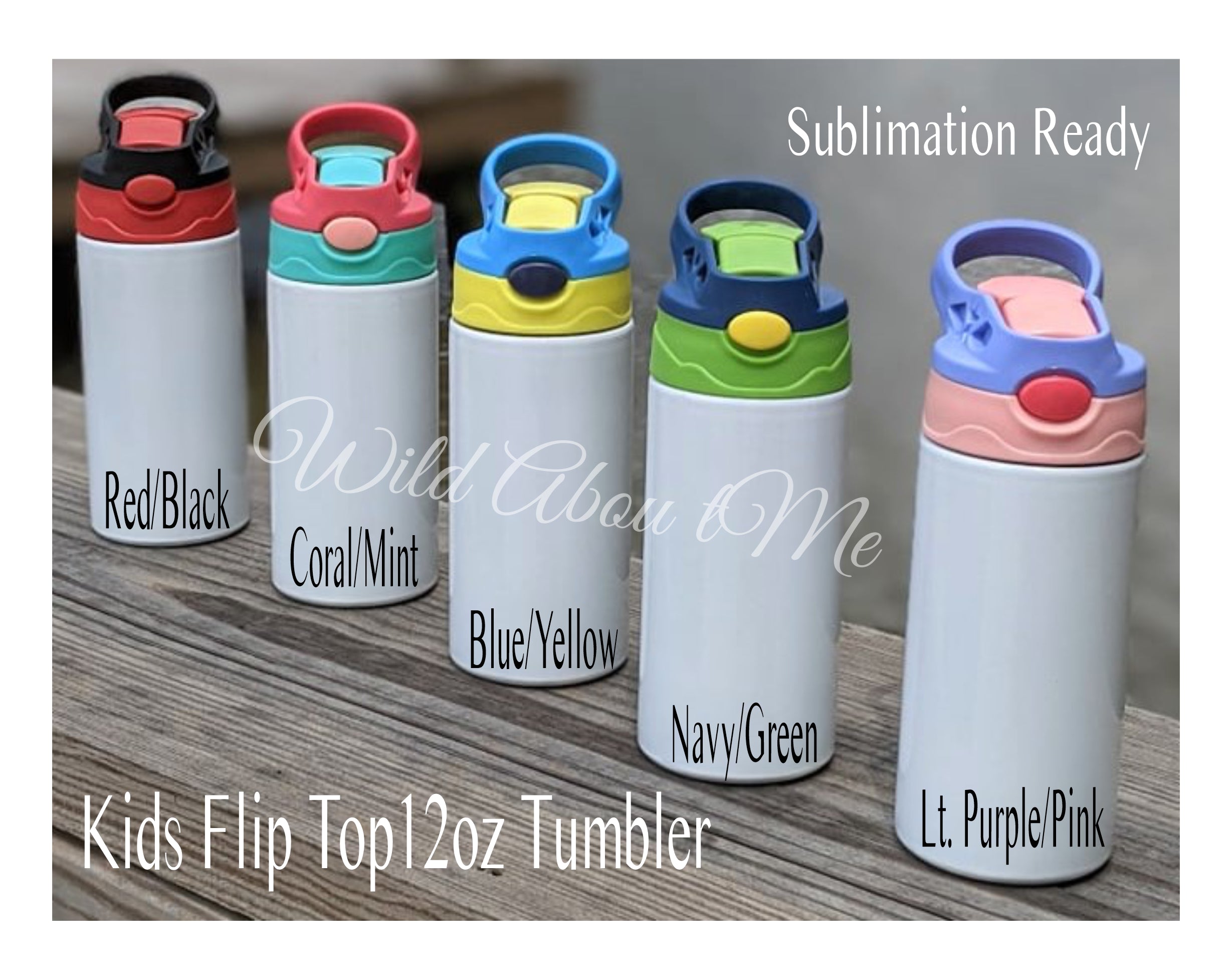 12oz Tumbler Sublimation Blanks Sippy Bottle Stainless Steel