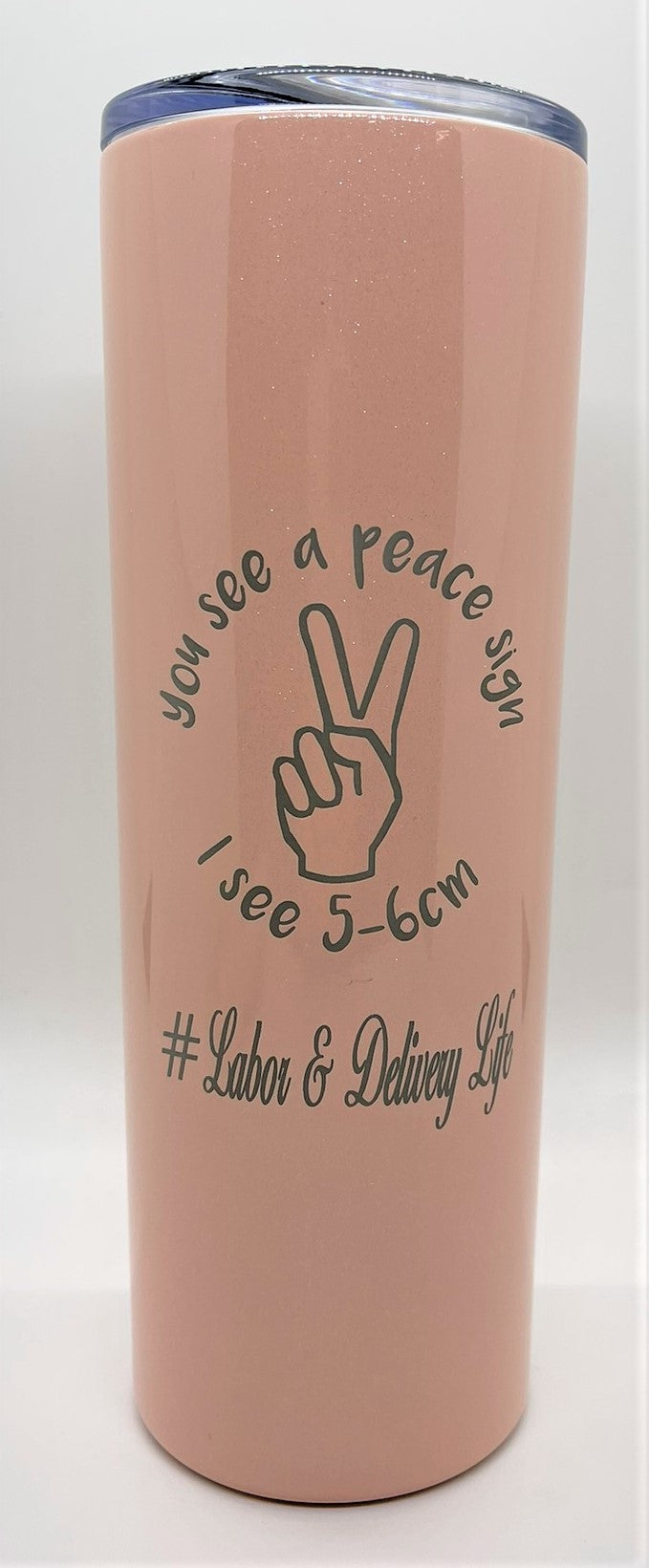 20oz Solid Color Skinny Tumbler with Straw