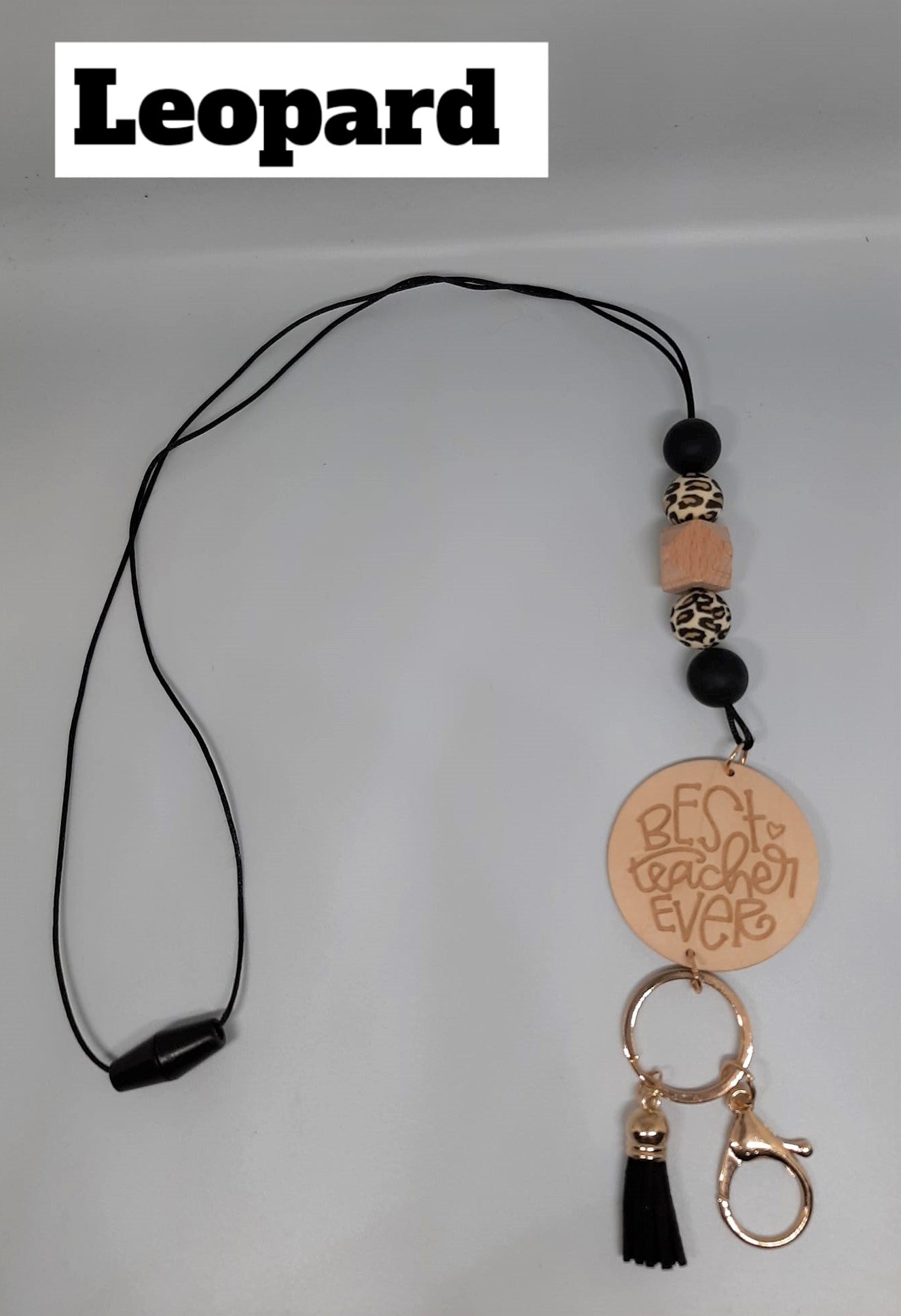 Monogram Beaded Lanyard
