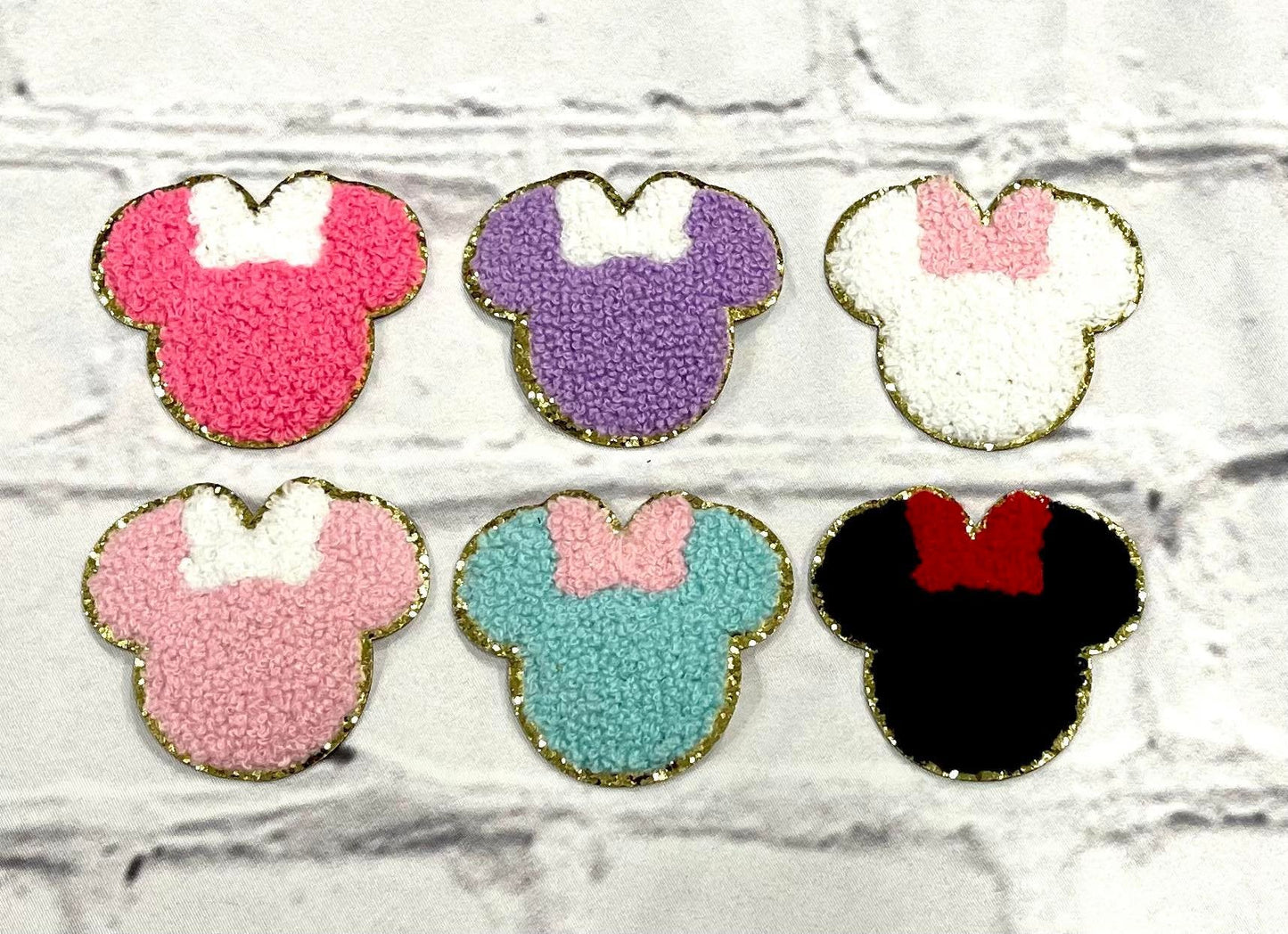 Chenille DIY Minnie with a Bow Heat Press Patches