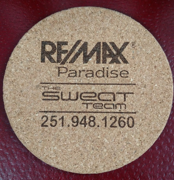 Laser Engraved Cork Coaster Set of 4