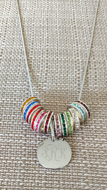 Birthstone Eternity Pendant for Necklaces