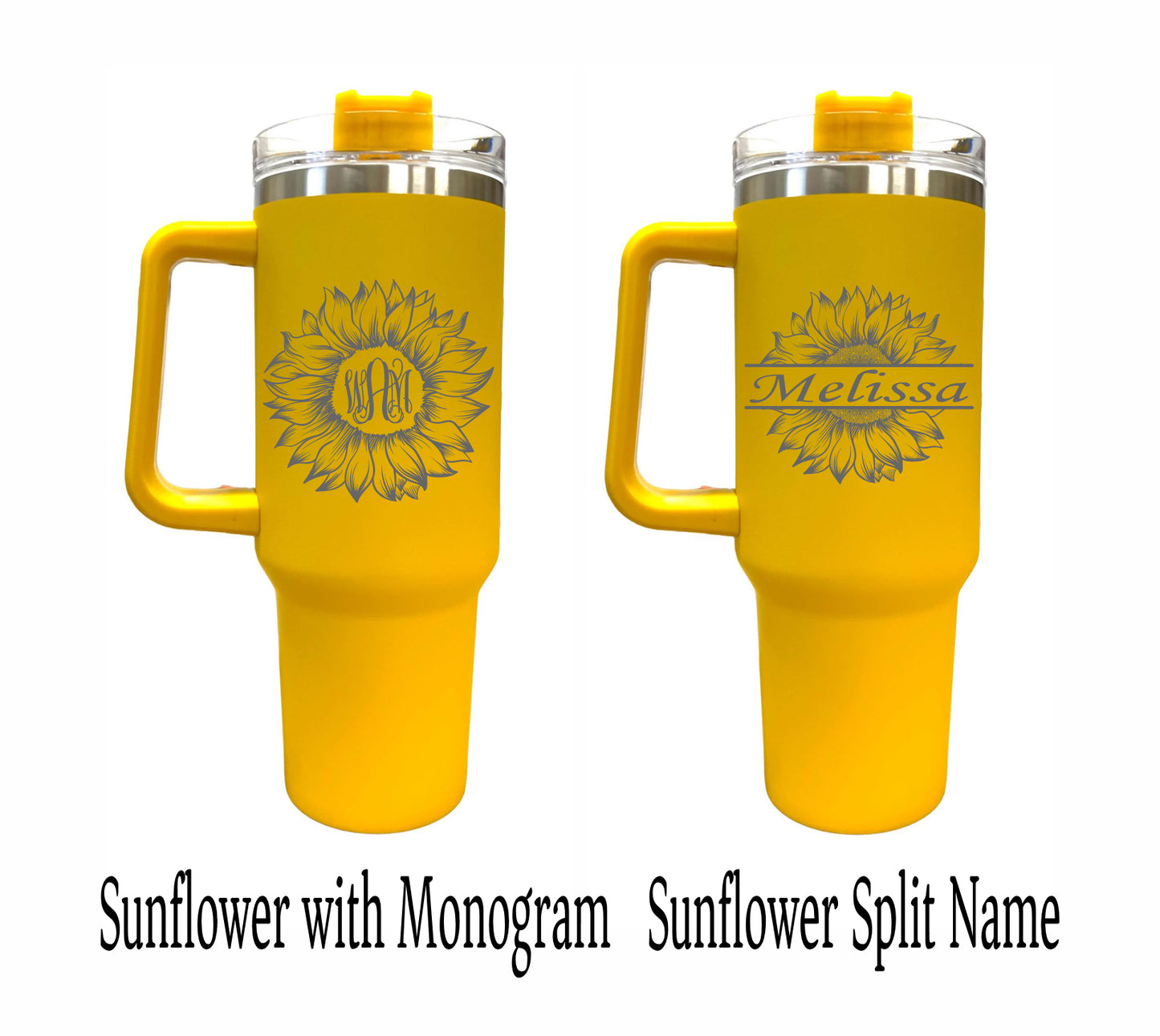 40oz Stainless Steel Generation 1 Tumbler with Handle, Personalized Large Insulated Tumbler