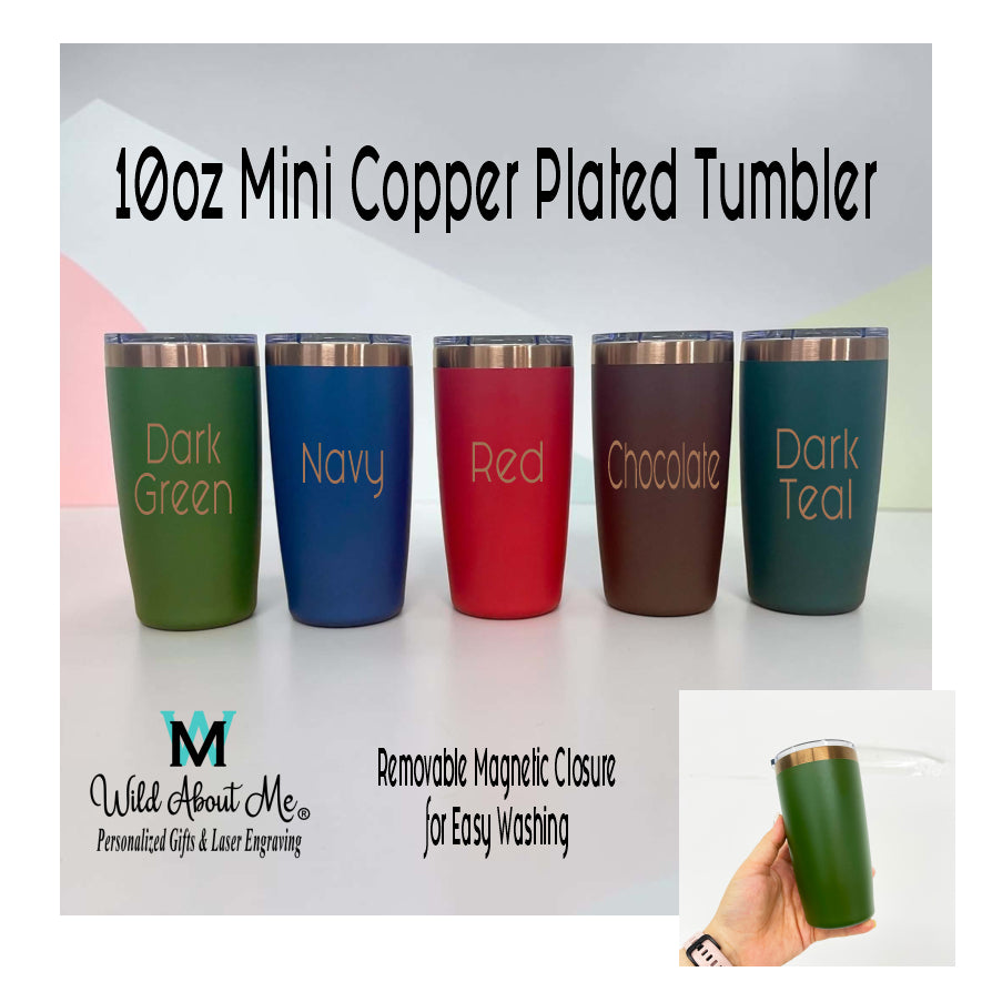 10oz  Stainless Steel Mini Size Travel Tumbler, Personalized Laser Engraved  Coffee Cup