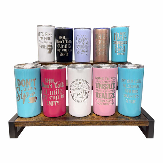 12oz Personalized Stainless Steel Skinny Tumbler