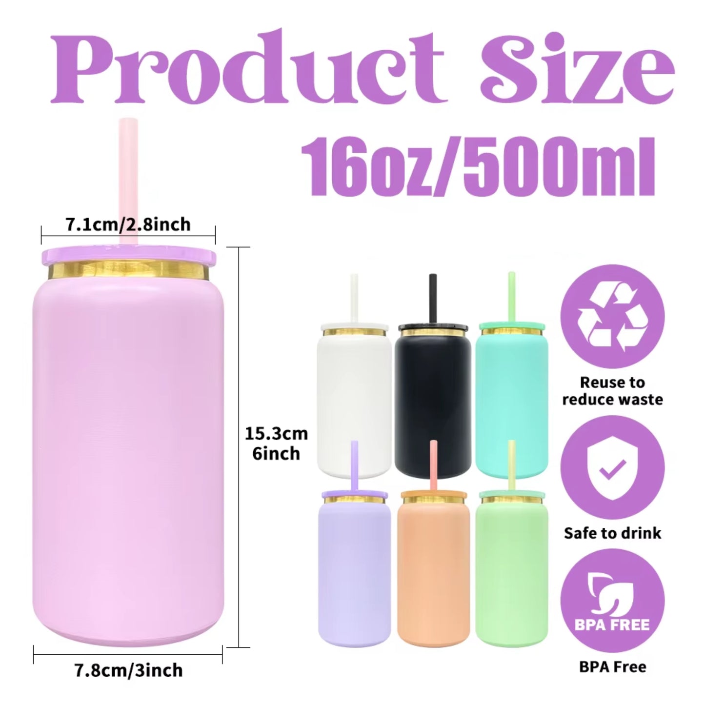 16oz Personalized Laser Engraved  Stainless Steel Can Tumbler, Gold plated Engraving