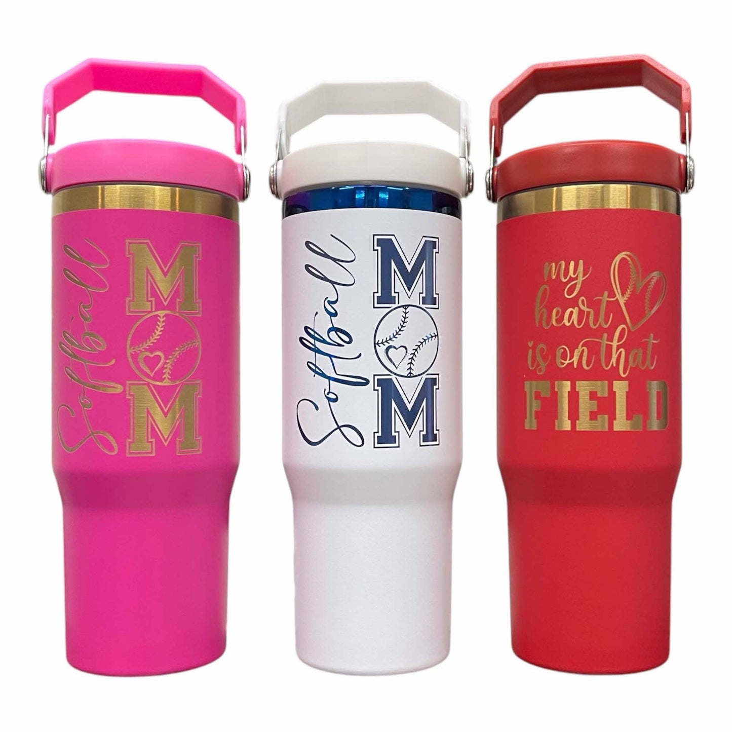 Personalized 30oz Insulated Tumbler, with Flip Straw  Laser Engraved Water Bottle Tumbler
