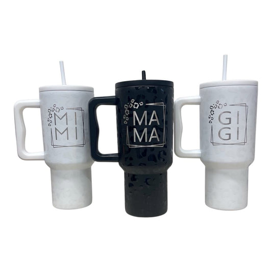 30oz Trek Style Dupe Stainless Steel Tumbler with Handle