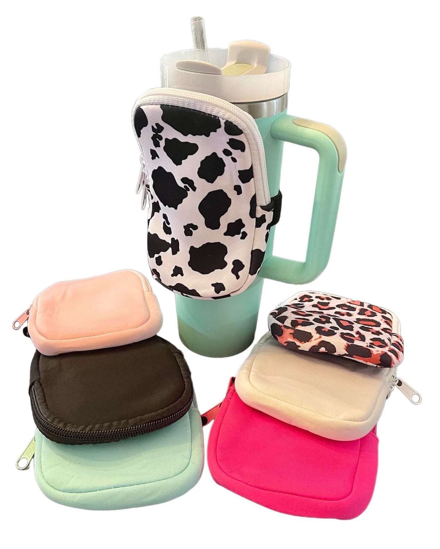 Neoprene Cup Pouches, Velcro Cup Zippered Pouch
