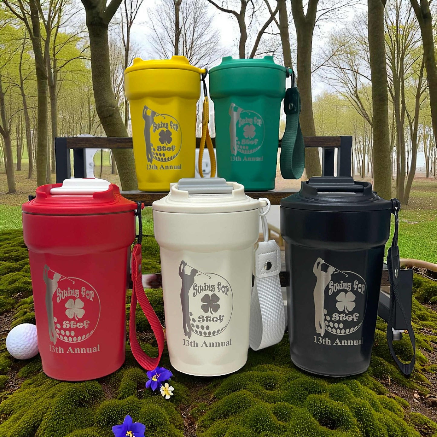 Personalized Laser Engraved  Stainless Steel 15oz Travel Coffee Tumbler