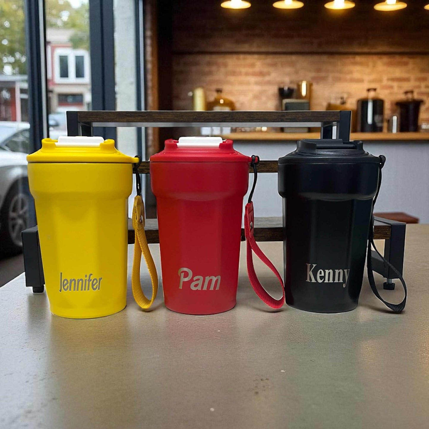 Personalized Laser Engraved  Stainless Steel 15oz Travel Coffee Tumbler