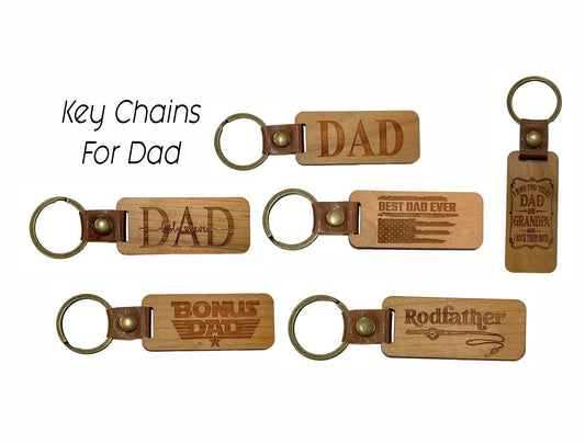 Personalized Wood Rectangle Keychains