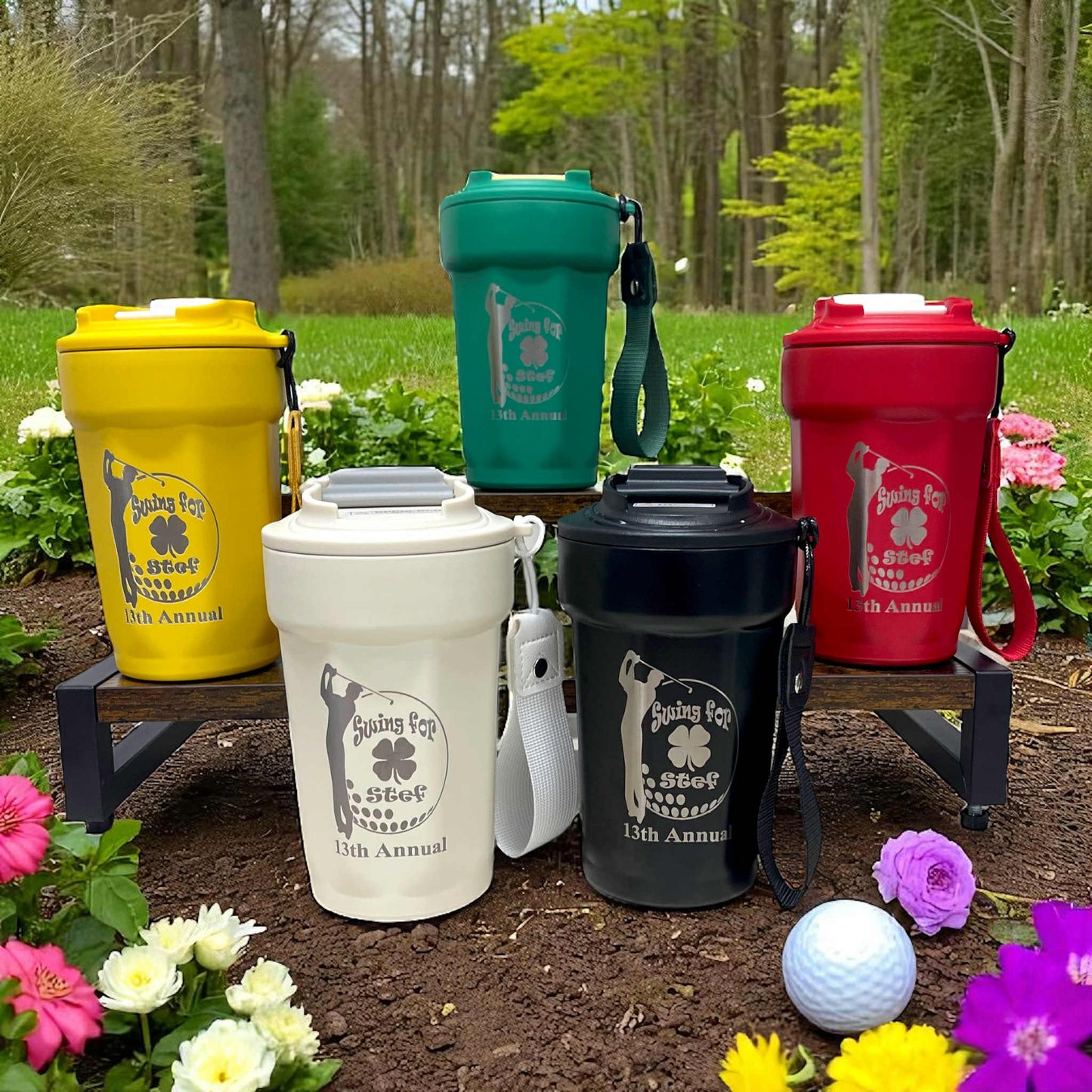 Personalized Laser Engraved  Stainless Steel 15oz Travel Coffee Tumbler