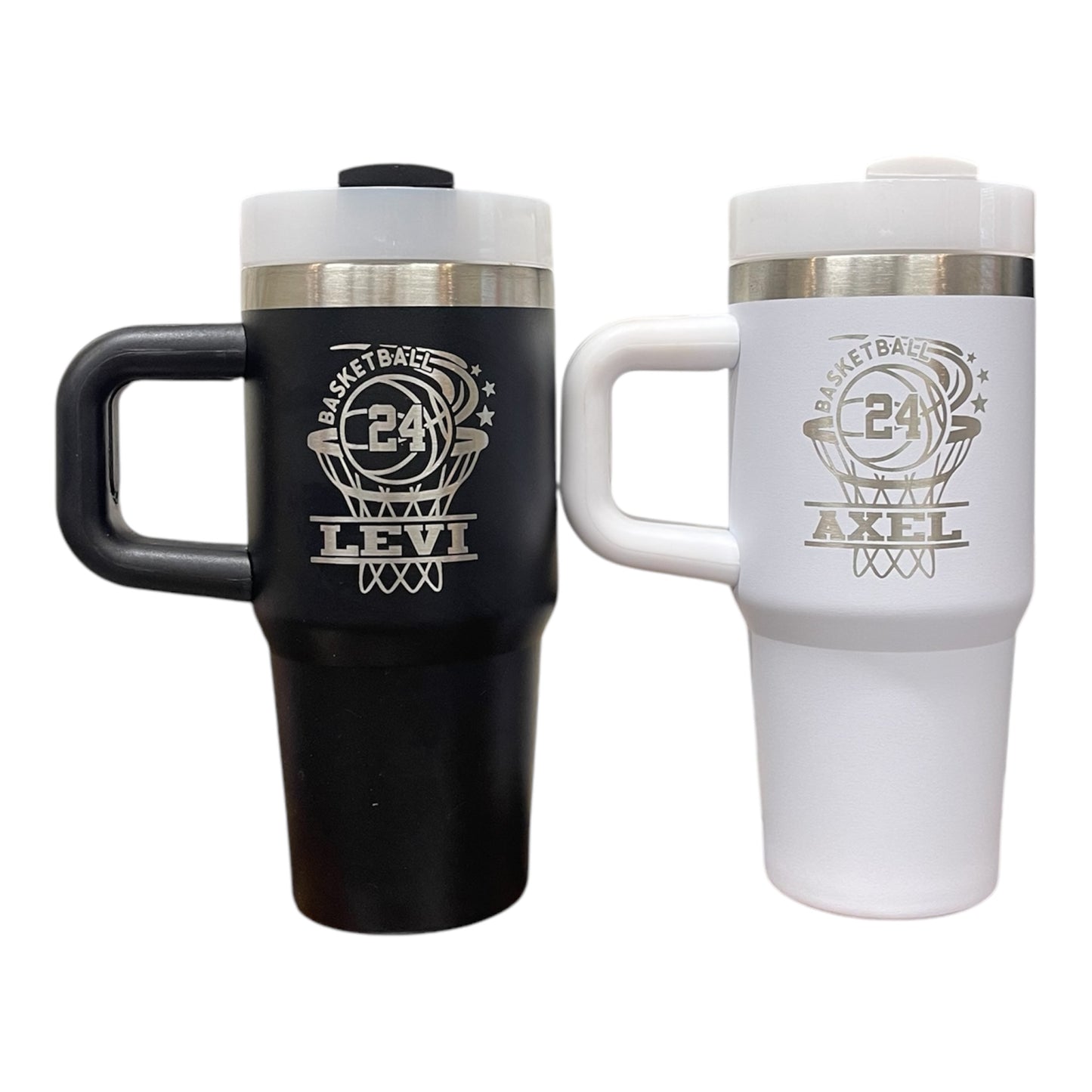 14oz Personalized Laser Engraved Kids Stainless Steel Tumbler with Handle