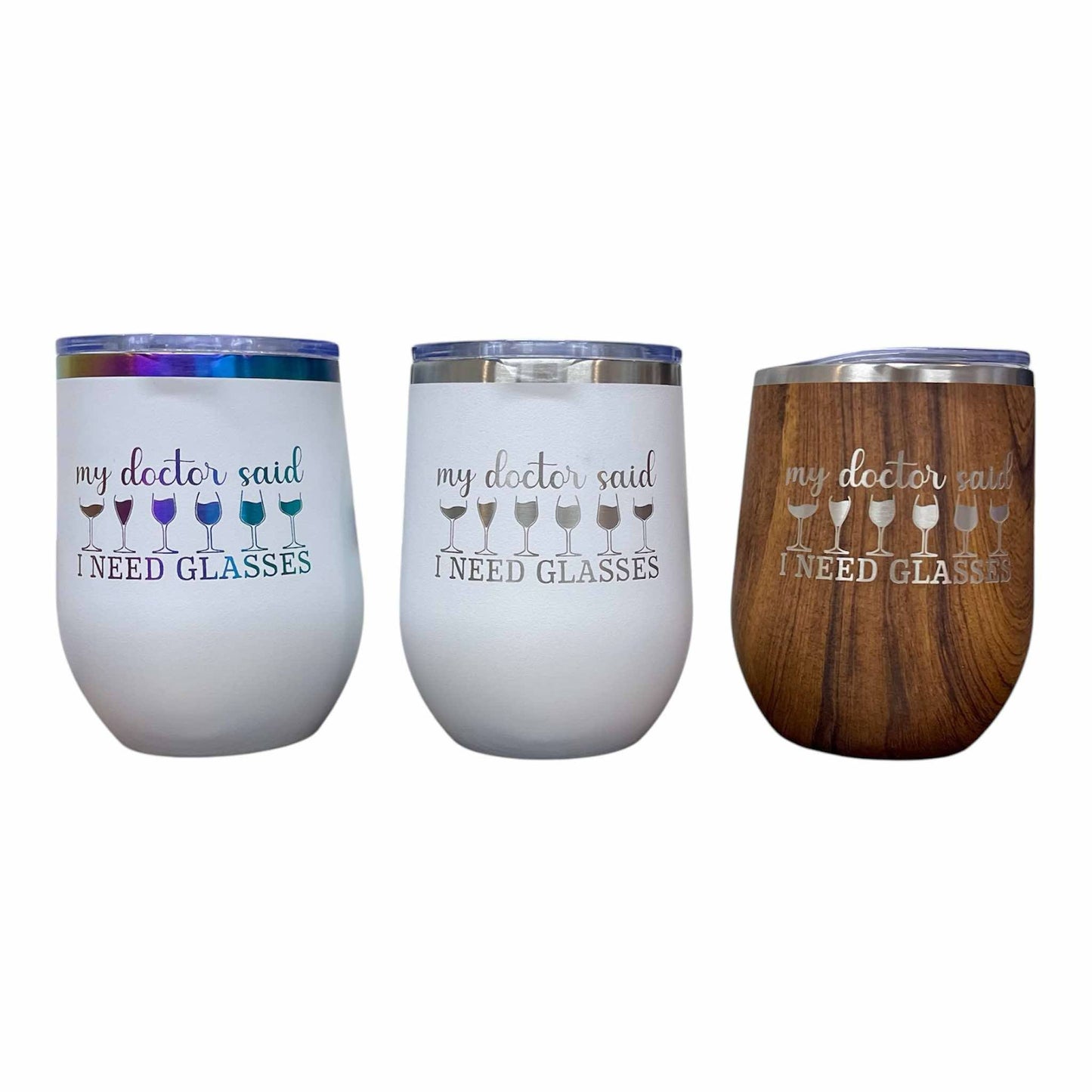 12oz Personalized Laser Engraved  Stainless Steel WineTumbler, Custom Wine Beverage Cup