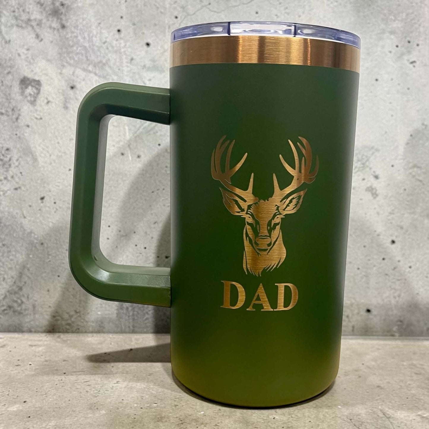 20oz Personalized Laser Engraved  Stainless Steel Coffee Tumblers with Handle