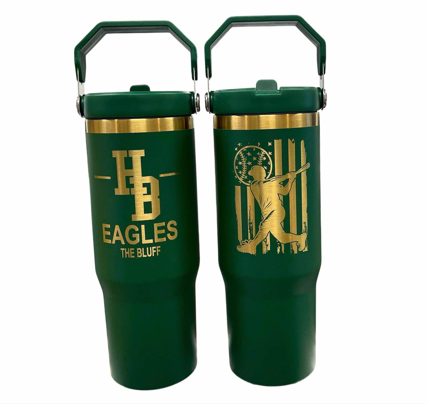 Personalized 30oz Insulated Tumbler, with Flip Straw  Laser Engraved Water Bottle Tumbler