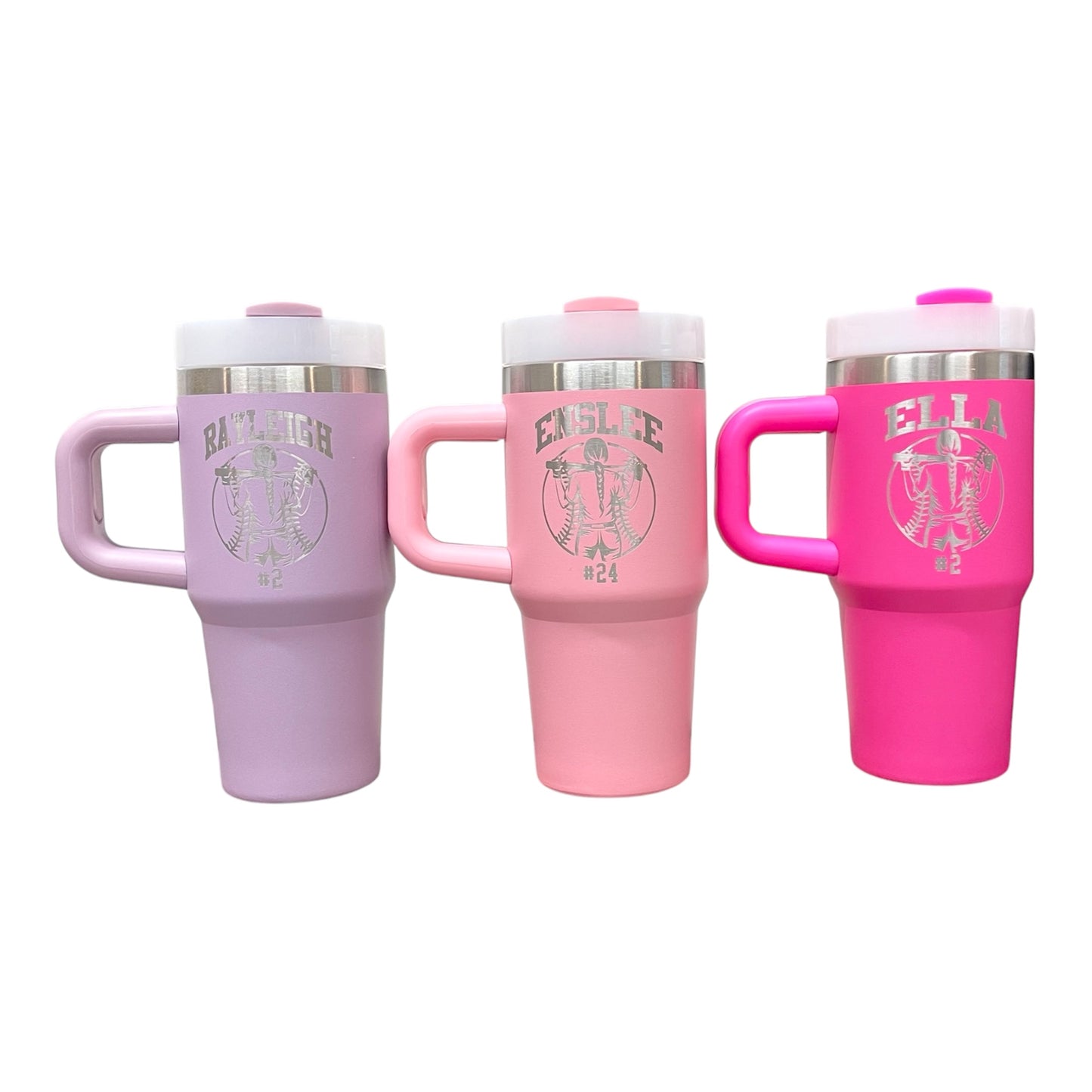 14oz Personalized Laser Engraved Kids Stainless Steel Tumbler with Handle