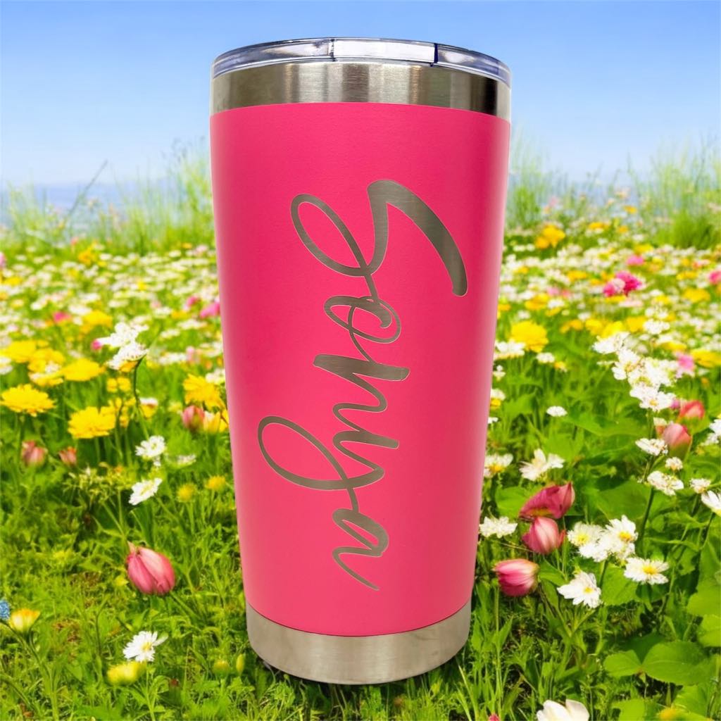 20oz Personalized Laser Engraved  Stainless Steel Tumblers, Gold and Copper Plated