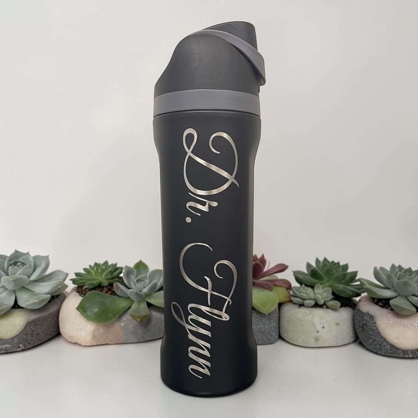 Personalized Tumbler 24 oz Laser Engraved Sip Water Bottle, Custom Sports Water Bottles