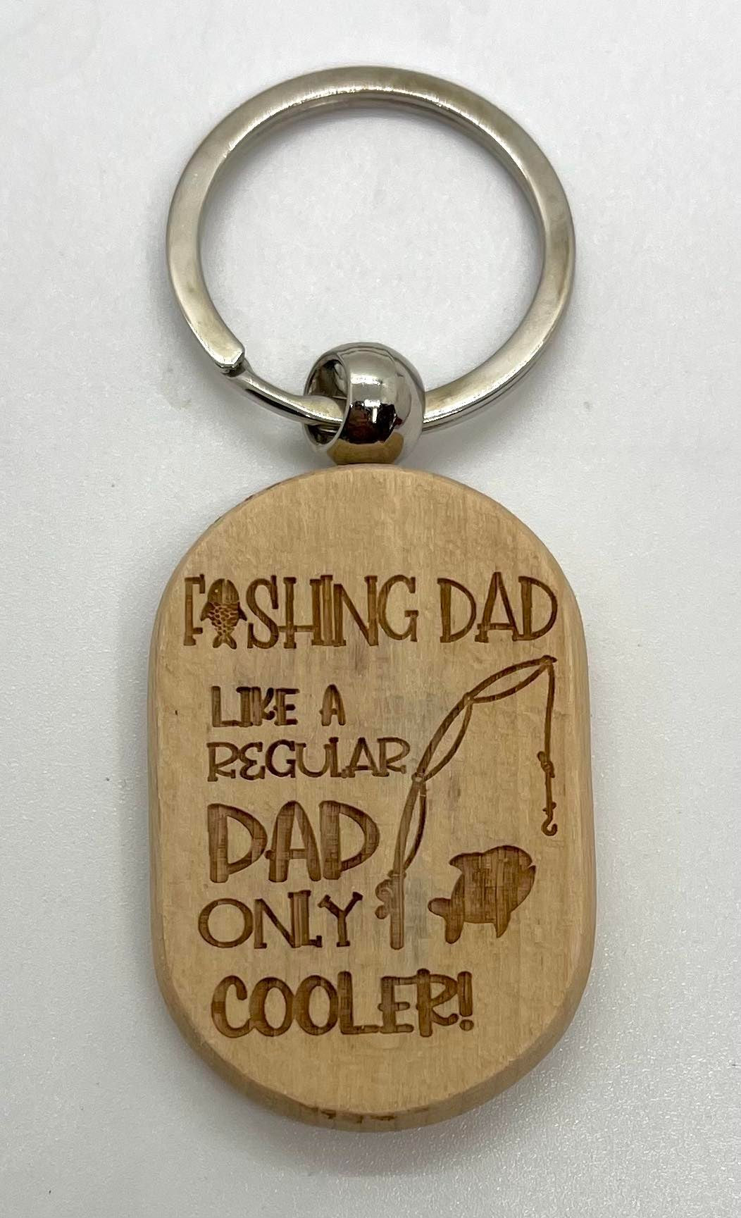 Personalized Wood Keychains, Father's Day Gifts, Graduation, Groomsman, Laser Engraved Keychains