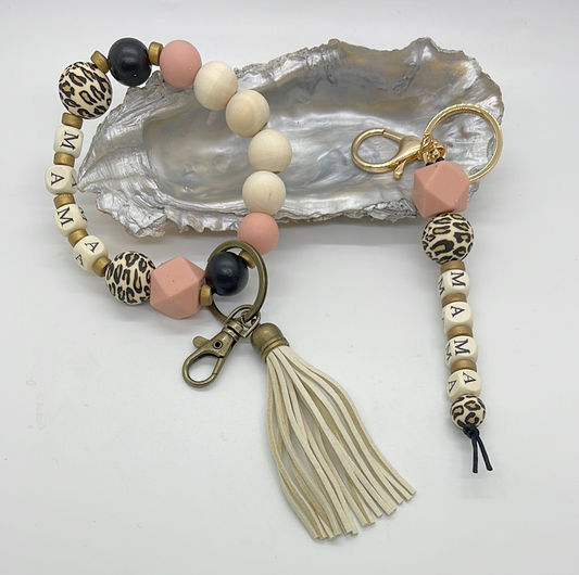 Mama Beaded Keychain