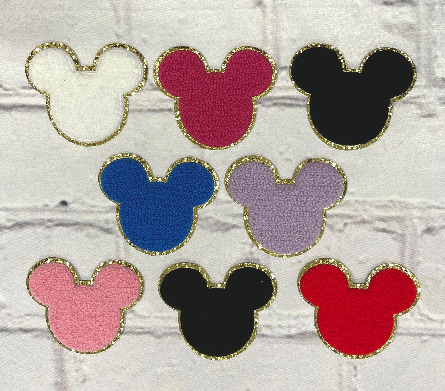 Chenille DIY Mouse Ear  Heat Press Patches