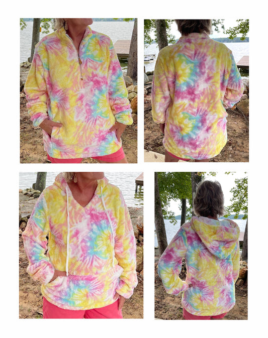 Tie Dyed Pullover Hooded or 1/4 zip