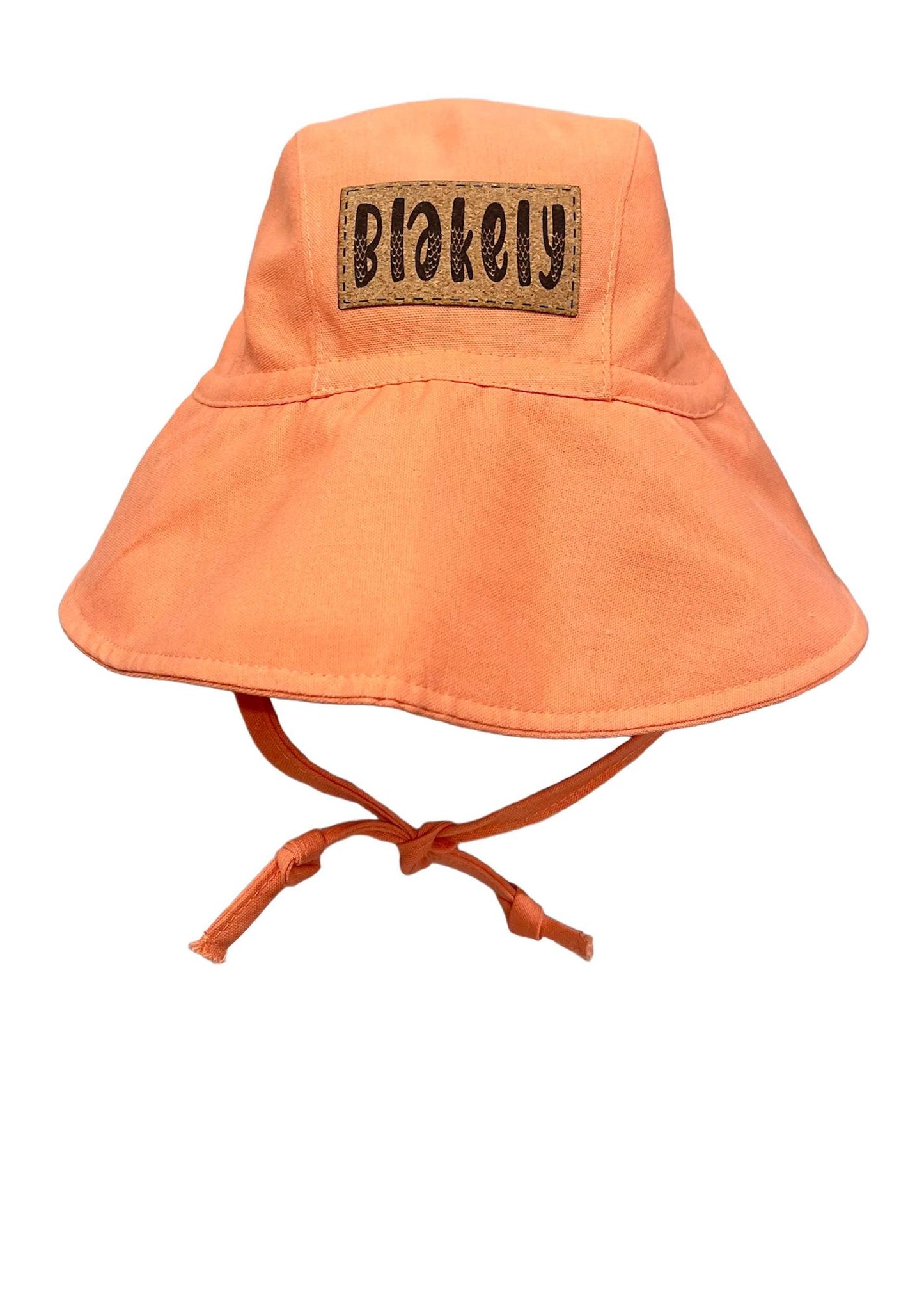 Baby, Toddler, Kids Size Big Brim, Pleated Bucket Hats,  Girls Personalized Sun Hats